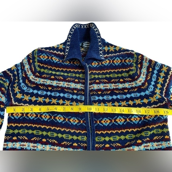 Vintage Designers Studio Originals Zip Cardigan, Size M, Aztec patern,soft - Picture 3 of 7